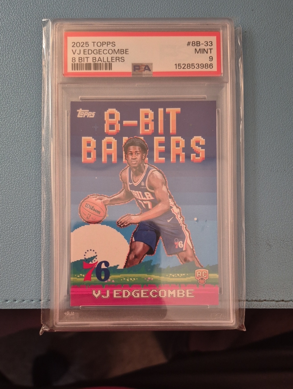 Topps 8-Bit Ballers VJ Edgecombe Card - PSA 9
